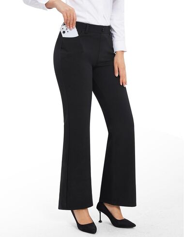Stelle Women's 31" Dress Pants Business Casual Wide Leg Pants with Pockets Stretchy High Waisted Office Slacks for Work in Saudi Arabia