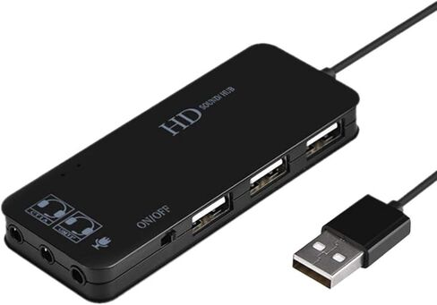 بطاقة صوت ستيريو خارجية بمحول USB Hub 3.1 مع مقبس سماعة رأس وميكروفون مقاس 3.5 مم لأجهزة Windows وMac وLinux والكمبيوتر الشخصي وأجهزة الكمبيوتر المحمولة وأجهزة الكمبيوتر المكتبية وأجهزة PS4 الإصدار الجديد من USB خارجي للكمبيوتر باللون الرمادي in Kuwait