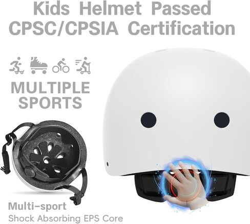 Kids Bike Helmets Multi-Sport Adjustable Skateboard Helmet for Baby Boys Girls Lightweight Bicycle Helmet for Toddler to Youth in Kuwait