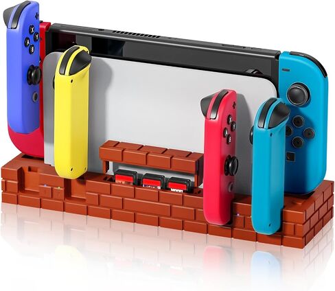 قاعدة شحن BRHE Switch لجهاز Nintendo Switch وOLED Model Joycons، محطة شاحن وحدة تحكم التبديل المطورة مع 8 وحدات تخزين للألعاب in Saudi Arabia