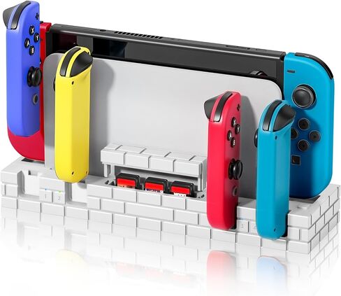 قاعدة شحن BRHE Switch لجهاز Nintendo Switch وOLED Model Joycons، محطة شاحن وحدة تحكم التبديل المطورة مع 8 وحدات تخزين للألعاب in Kuwait