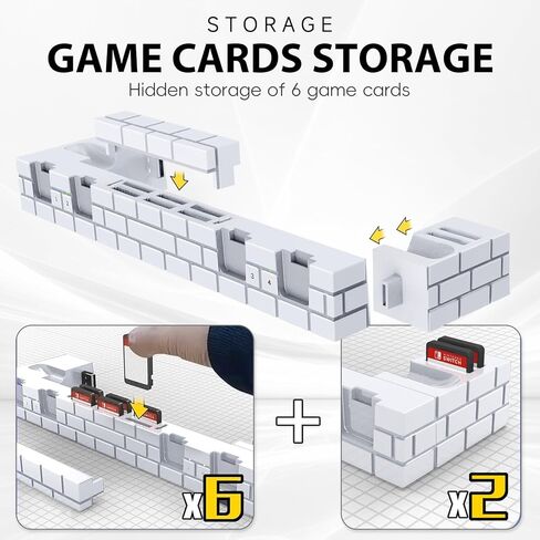 قاعدة شحن BRHE Switch لجهاز Nintendo Switch وOLED Model Joycons، محطة شاحن وحدة تحكم التبديل المطورة مع 8 وحدات تخزين للألعاب in Kuwait