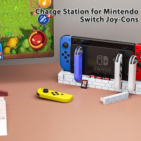 قاعدة شحن BRHE Switch لجهاز Nintendo Switch وOLED Model Joycons، محطة شاحن وحدة تحكم التبديل المطورة مع 8 وحدات تخزين للألعاب in Kuwait