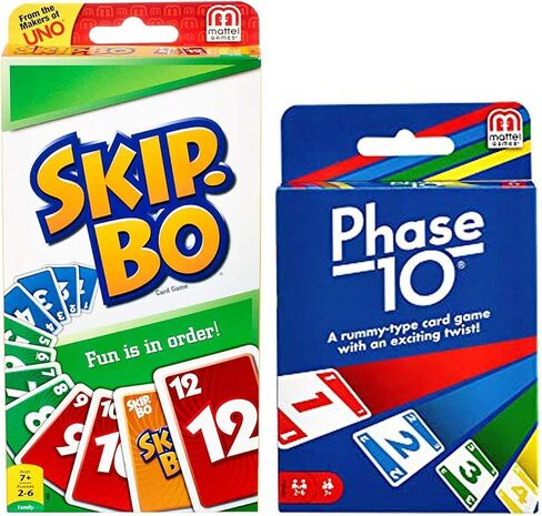 Mattel Phase 10 Card Game with Skip-Bo Card Game in Saudi Arabia