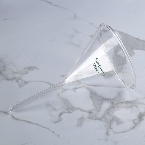 (2 Pack) Glass Funnel Short Stem Borosilicate Glass Lab Filter Funnel, 100 mm Diameter and Stem Length in Saudi Arabia