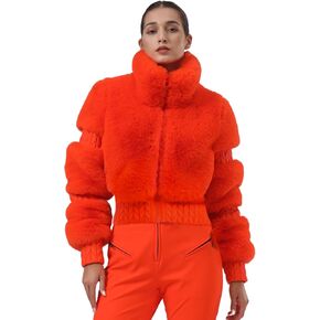 GSOU SNOW Women Ski Jacket Faux Fur Snowboard Coat Snow Cropped Jacket Winter Outdoor Warm in Saudi Arabia