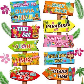 20 Pieces Pool Party Sign Hawaiian Luau Party Signs Tropical Summer Birthday Party Supplies Photo Props Backdrop Decoration Splish Splash Birthday Cutouts Beach Party Decor in Kuwait