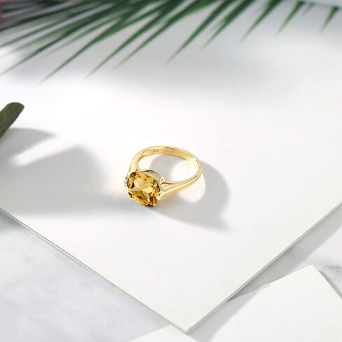GEM Stone King 18k صفراء الذهب المطلي باللون الأصفر الصفراء الخاتم النسائي 3.22 CT CUSHION متوفر في (متوفر 5،6،7،8،9) in Saudi Arabia