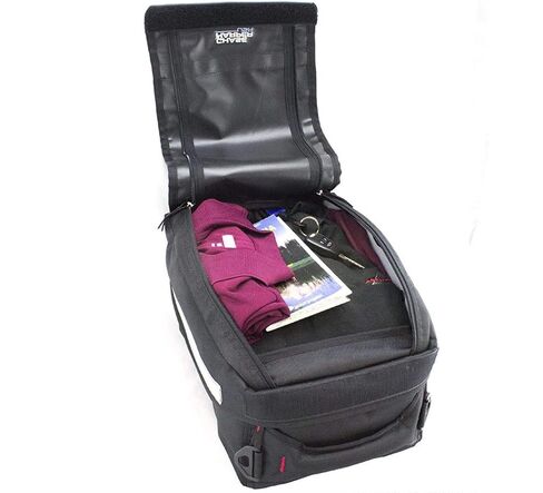 Motorcycle Tail Trunk Helmet Bag - Converts to Backpack for Easy Carry - Water-Resistant, Tear-Resistant, Industrial Grade Ballistic Nylon with Adjustable Bungee Mounting System in Saudi Arabia