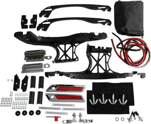 TCT-MOTORPARTS 4" Stretched Extended Hard Saddlebags Fit For Harley CVO Touring Road King Electra Glide Road Glide FLHX FLHR 2014-2025 in Saudi Arabia