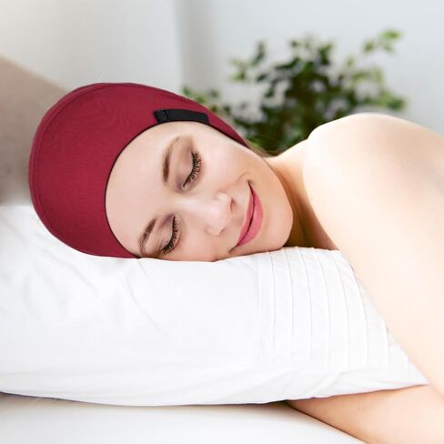4 Pieces Satin Lined Sleep Bonnet - Adjustable Sleeping Cap Slouchy Beanie Hat for Curly Hair in Saudi Arabia