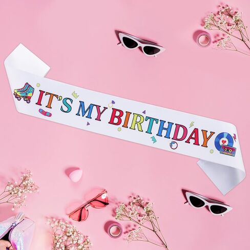 Sunflower It’s My Birthday Sash, Yellow Floral Happy Birthday Satin Sash for Girls and Boys - Birthday Party Decorations and Supplies Gifts for Kids Children women men in Saudi Arabia