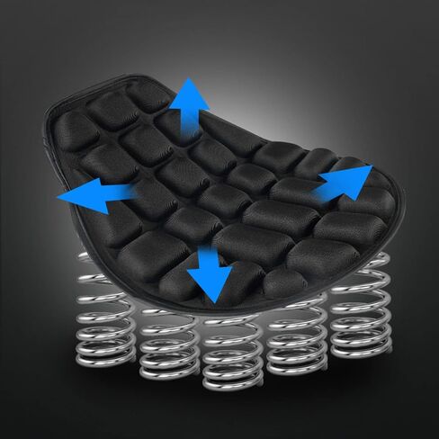 Cooling Seat Cushion, Breathable Motorcycle Seat Cushion Comfortable EVA Shock Absorption for Motorbike (Polyurethane Fiber) in Saudi Arabia