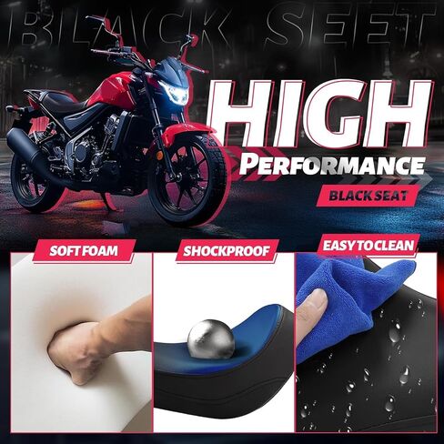 Front Driver Seat Compatible with 2017-2024 Honda CMX500 CMX500A Rebel CMX300 Rebel Plastic Motorcycle Replacement Rider Cushion Pressure Relief Saddle Pad in Saudi Arabia