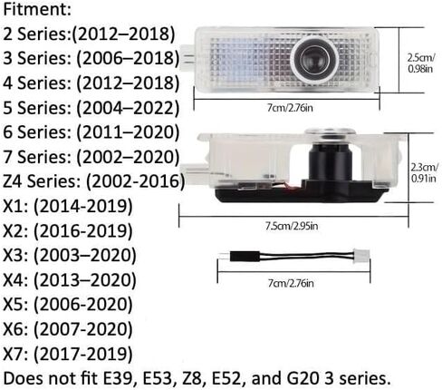 MKFLIP DOOR LIGHT LED LED DOOR LIGHTIOR LIGHTS - متوافقة مع 2 ، 3 ، 4 ، 5 ، 6 ، 7 Series & X1 ، X2 ، X3 ، X4 ، X5 ، X6 ، X7 Series Welcome Courge Series Lights. ، in Saudi Arabia