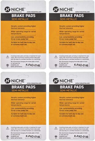 NICHE Brake Pad Set for Suzuki GSXR750 SV650 TL1000R RF600R Katana 600 V650S Bandit GS500F Rear Semi-Metallic in Saudi Arabia