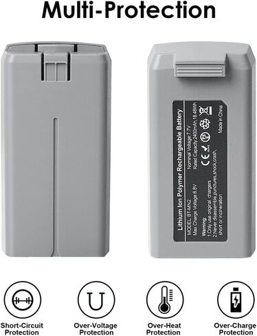 Mini 3 Pro Battery Plus 2 Packs, 47-51 mins of max Flight time, 3850mAh-7.38V Intelligent Flight Replacement Batteries for DJI Mini 3/3 Pro in Saudi Arabia