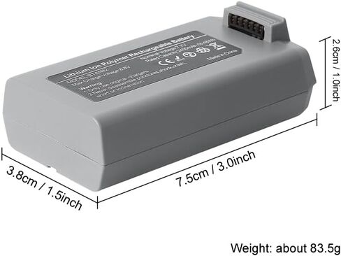 Mini 3 Pro Battery Plus 2 Packs, 47-51 mins of max Flight time, 3850mAh-7.38V Intelligent Flight Replacement Batteries for DJI Mini 3/3 Pro in Saudi Arabia