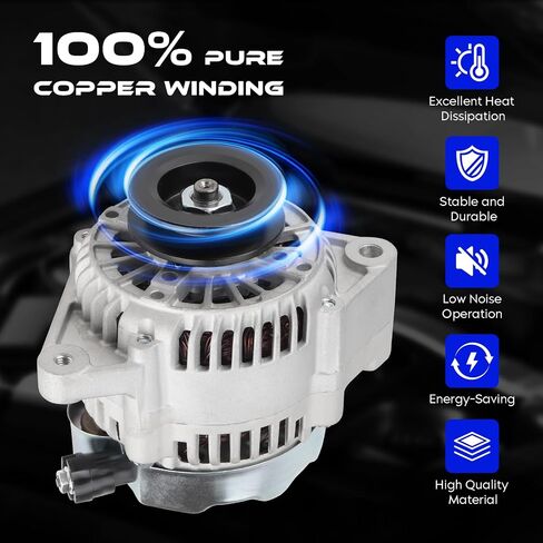 استبدال المولد New Fit for Toyota لـ 4Runner 2.4 2.4L 1985-1992 (1992 فقط لـ Auto Trans.) ، لـ Celica 1985 ، لتويوتا بيك آب 1985-1991 ، 100211-3551 100211-2030 (فقط لـ 2.4L) in Saudi Arabia