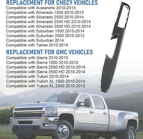 80994 استبدال بديل للذراعين الجانبي للذراعين من أجل Chevy Avalanche Silverado Tahoe ، متوافق مع GMC Sierra Yukon 2010-2014 ، Black 27inch in Kuwait