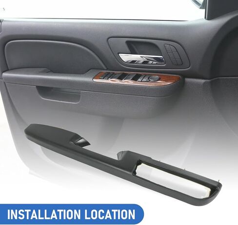 80994 Front Driver Side Armrest Repair Replacement For Chevy Avalanche Silverado Suburban Tahoe, Compatible with GMC Sierra Yukon 2010-2014, Black 27inch in Saudi Arabia