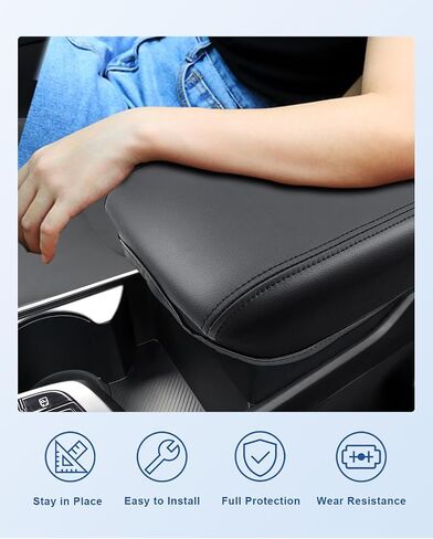 CDEFG Center Console Cover for 2023 2024 2025 Kia Sportage Accessories Armrest Cover Anti-Scratch Middle Console Pad Leather Armrest Protector in Saudi Arabia