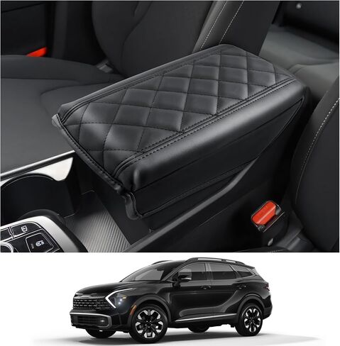 CDEFG Center Console Cover for 2023 2024 2025 Kia Sportage Accessories Armrest Cover Anti-Scratch Middle Console Pad Leather Armrest Protector in Saudi Arabia