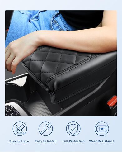 CDEFG Center Console Cover for 2023 2024 2025 Kia Sportage Accessories Armrest Cover Anti-Scratch Middle Console Pad Leather Armrest Protector in Saudi Arabia