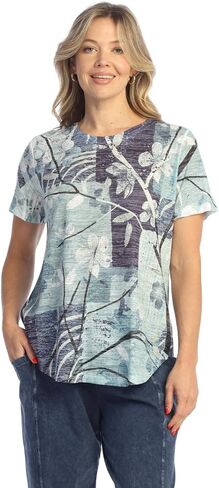 Jess & Jane Burnout Short-Sleeve Top - AJ4 in Kuwait