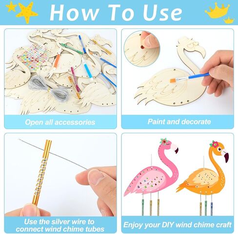 gisgfim 16 Pack Summer Wind Chime Crafts Kits for Kids Make Your Own Summer Beach Fruit Wind Chime Wooden DIY Arts and Crafts for Hawaii Party School Classroom Decorations Supplies Birthday Favors in Saudi Arabia