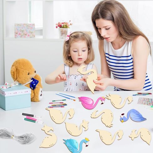 gisgfim 16 Pack Summer Wind Chime Crafts Kits for Kids Make Your Own Summer Beach Fruit Wind Chime Wooden DIY Arts and Crafts for Hawaii Party School Classroom Decorations Supplies Birthday Favors in Saudi Arabia