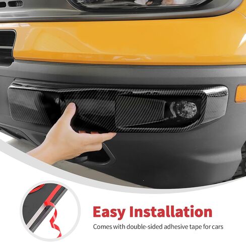 Linskip Front Light Light يتوافق مع Ford Bronco Sport 2021 2022 2023 2024 ، غطاء مصباح الضباب لإكسسوارات Bronco Sport الخارجية (أسود) in Saudi Arabia