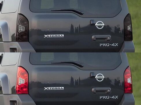 Rvinyl Tail Light Pre Cut Film Tint Cover Kit in Matte Smoke Compatible with Nissan Xterra 2005-2015 - Adhesive Backs in Saudi Arabia