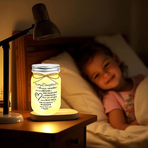 Mason Jar for Daughter, Mason Jar Night Light, Decorative Jar Home Night Gift for Daughter Birthday Anniversary from Dad Mom in Kuwait