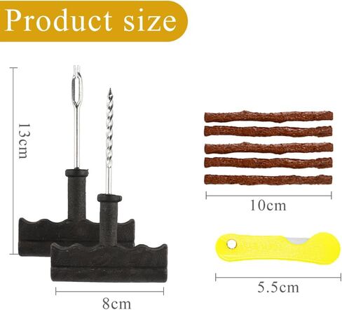 طقم إصلاح إطارات السيارة، أطقم إصلاح الإطارات (58 قطعة) طقم إصلاح ثقب الإطارات، إطارات Meche المسطحة للسيارات والدراجات النارية والشاحنات وسيارات الدفع الرباعي ومركبات ATV والجرارات والمعسكرات in Kuwait