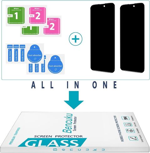 (2 Pack) Privacy Screen Protector Designed for iPhone 16 Anti-Spy Tempered Glass, Anti Scratch, Case Friendly in Kuwait
