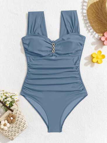 Eomenie Women's One Piece Swimsuit Swims Control Cutout Dut Bashing Suit Oper Up Wide Straps Suit in Saudi Arabia