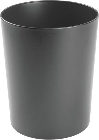 mDesign Stainless Steel Round Metal Trash Can, Small 4 Gallon Wastebasket, Garbage Basket Bin for Bathroom, Bedroom, Kitchen, or Home Office, Holds Waste and Recycle, Mirri Collection, Soft Brass in Kuwait