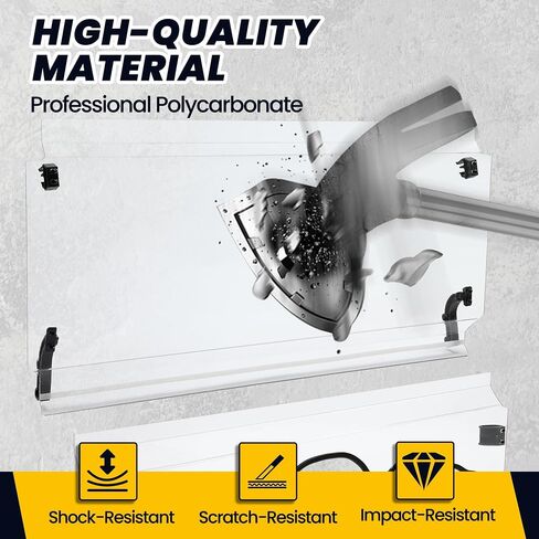 Hecasa Clear Front Flip Windshield متوافق مع 2015+ Massimo MSU Bighorn Coleman outfitter Hisun Cub Cadet Challenger 500/700 UTV Windscreen in Saudi Arabia