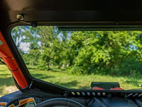 SuperATV Vented Front Glass Windshield for the CanAm Maverick X3 2017+ (See Fitment) | DOT Approved Laminated Safety Glass Windshield | Includes Manual Wiper | Easy Install in Saudi Arabia