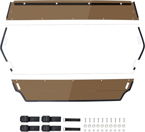 Front Tinted Full Windshield for CFMOTO ZForce 950 HO SPORT (2022-2023) / HO EX (2022-2024) / ZForce 950 (2020-2022), Hard Coated Durable PC Scratch Resistant Window Accessories (Tinted) in Saudi Arabia
