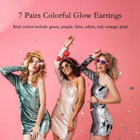 Glow Earrings, Light Up Earring For Women, Stainless Led Stud Earrings For Men, Diamond Crown Studs For Party Valentine Halloween Christmas New Year Gifts in Saudi Arabia