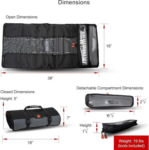 TUSK UTV Tool Roll Kit مع أدوات إزالة الحزام متوافقة مع Can-Am Maverick X3 X RS Turbo RR Smart-Shox 72 Inch 2021-2024/X3 DS Turbo 64 Inch 2021-2025 in Saudi Arabia