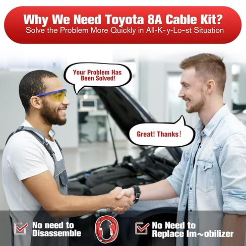 Autel Original 8A AKL Cable for Toyota Non-Smart K-y Adapter مع APB112 و G-box3 g box3 g-box2 g box2 in Saudi Arabia