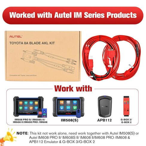 Autel Original 8A AKL Cable for Toyota Non-Smart K-y Adapter مع APB112 و G-box3 g box3 g-box2 g box2 in Saudi Arabia