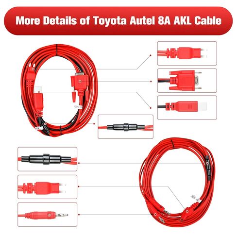 Autel Original 8A AKL Cable for Toyota Non-Smart K-y Adapter مع APB112 و G-box3 g box3 g-box2 g box2 in Saudi Arabia