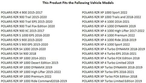 حقيبة التخزين العلوية TUSK أسود متوافق مع Polaris RZR XP/XP4 1000 2014-2023/RZR Trail 900 2015-2025/PRO XP/4 2020-2024 in Saudi Arabia