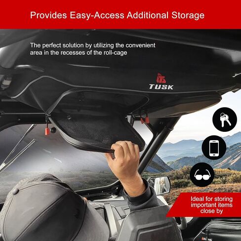 حقيبة التخزين العلوية TUSK أسود متوافق مع Polaris RZR XP/XP4 1000 2014-2023/RZR Trail 900 2015-2025/PRO XP/4 2020-2024 in Saudi Arabia