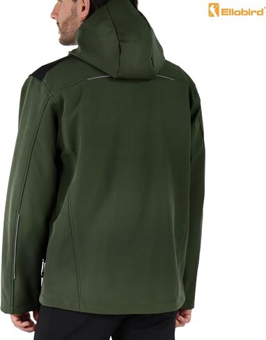 Ellobird Men's Work Jacket Fleece Lined Durable Construction Workwear Outdoor Work Utility Hoodie Outerwear in Kuwait
