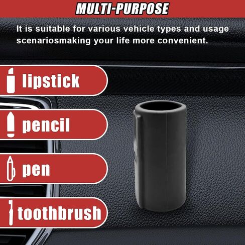 2PCS Car Lip Balm Holder ، Silicone Chapstick Holder No Melt Design ، Foright Balm Holder Aripsticks Ambsticks Case ، Decoration Aseshetic Car Assories for Women Interior (Black) in Kuwait
